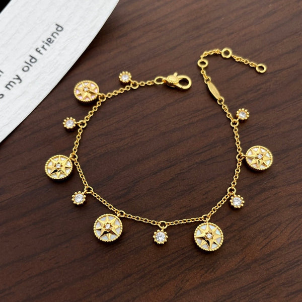 BRACCIALE LUCKY STAR CON 5 MOTIVI E 6 DIAMANTI
