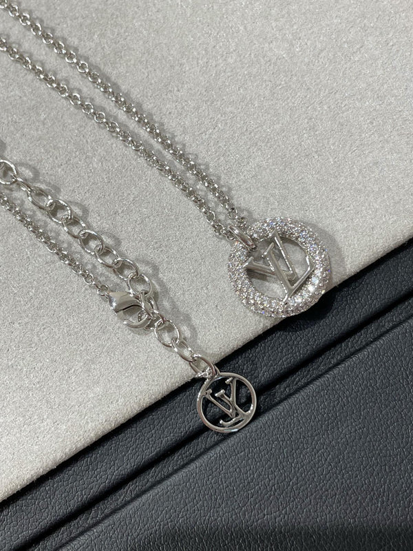 LV BY NIGHT DIAMOND PAVED NECKLACE