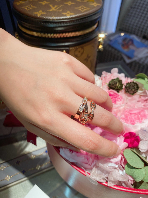 ALCHIEME PINK GOLD DIAMOND RING