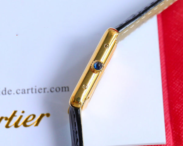 TANK MUST SMALL GOLD LEATHER STRAP WHITE DIAL