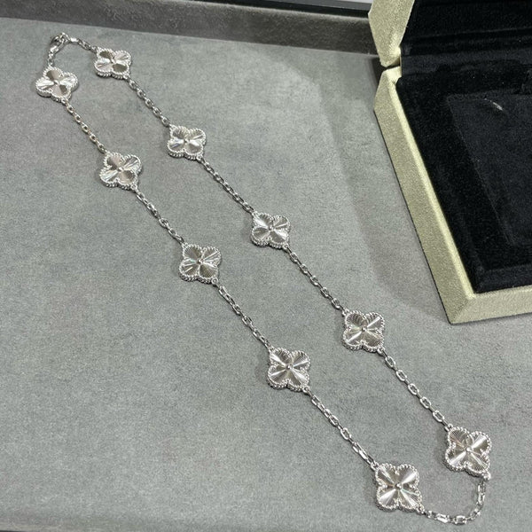 COLLANA TRIFOGLIO 10 MOTIVI ARGENTO