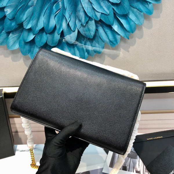 kate medium 24cm cuir de veau grainé noir