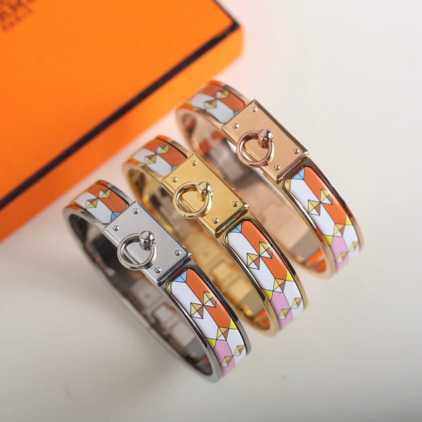 BRACCIALE CLIC ANNEAU GIALLO ROSA E ARANCIONE