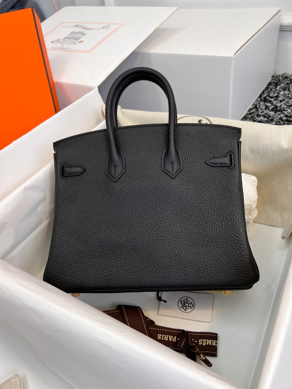HM BIRKIN 25CM PELLE NERA TOGO FERRAMENTA ORO