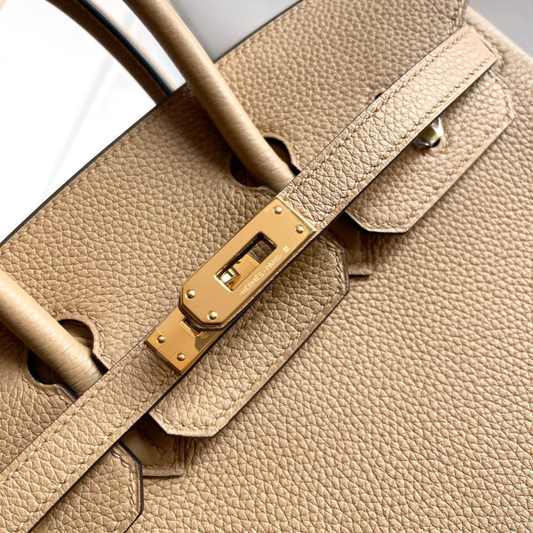 HM BIRKIN 25CM BEIGE PELLE TOGO FERRAMENTA ORO