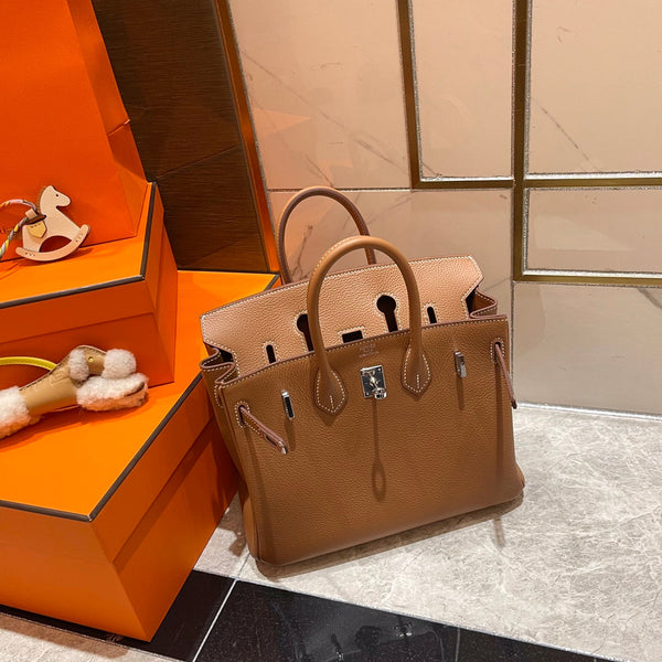 HM BIRKIN 25CM PELLE TOGO ORO FERRAMENTA ARGENTO