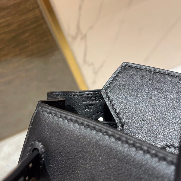 HM BIRKIN 25CM BLACK SWIFT LEATHER GOLD HARDWARE