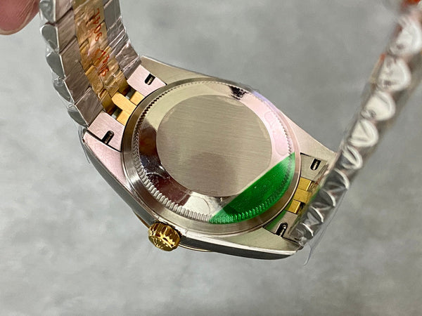 DATEJUST 36MM ORO ACCIAIO NUMERI DIAMANTI QUADRANTE VERDE