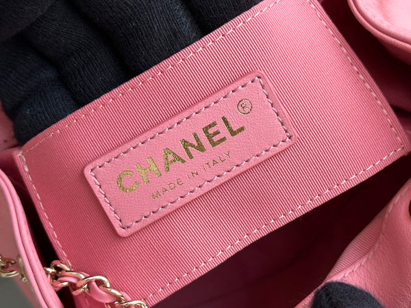 SMALL BACKPACK 20.5 PINK LAMBSKIN