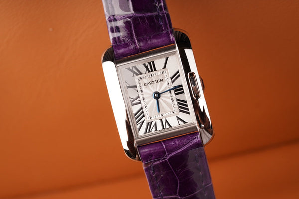 TANK ANGLAISE STEEL PURPLE LEATHER