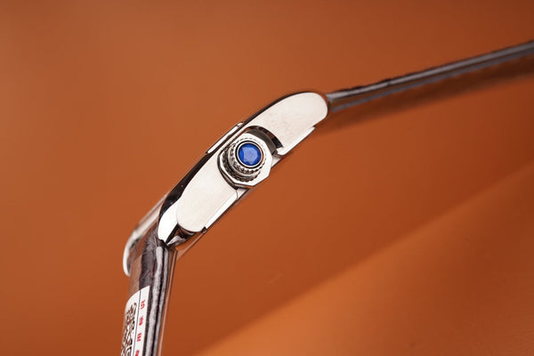 TANK ANGLAISE STEEL RED LEATHER