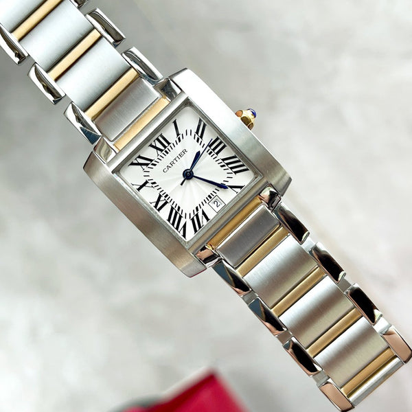 TANK FRANCAISE 28 ORO ACCIAIO QUADRANTE BIANCO