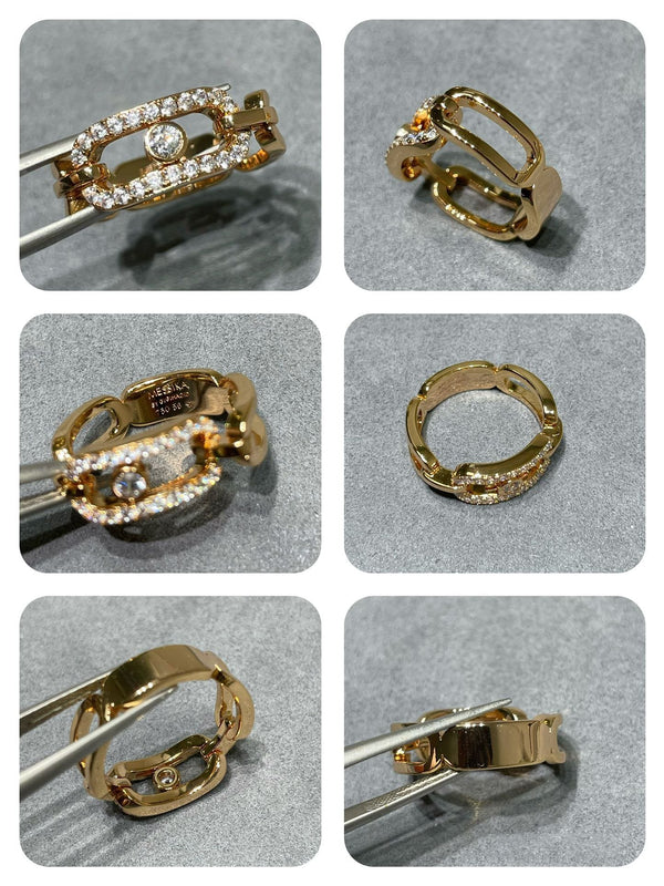 MOVE LINK DIAMOND PAVED RING