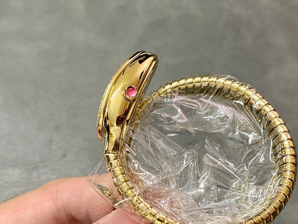 SERPENTI SPIGA GOLD DIAMOND BEZEL WHITE DIAL