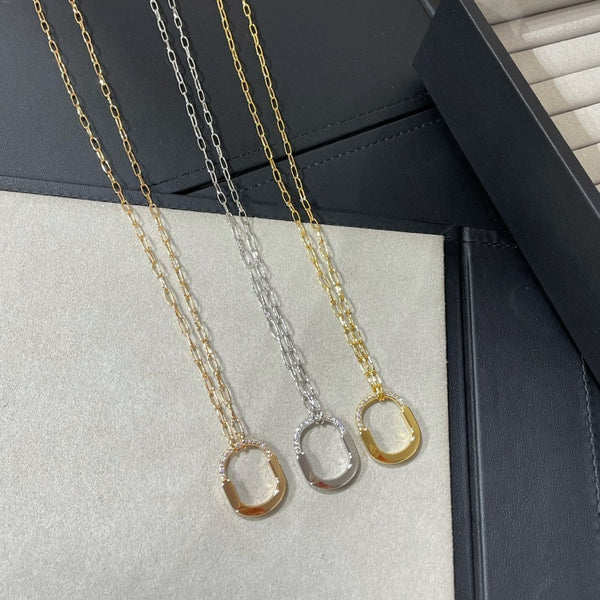 COLLANA CON CIONDOLO DIAMANTI MEDIA LOCK