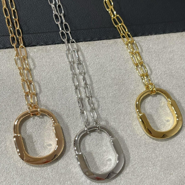 COLLANA CON CIONDOLO DIAMANTI MEDIA LOCK