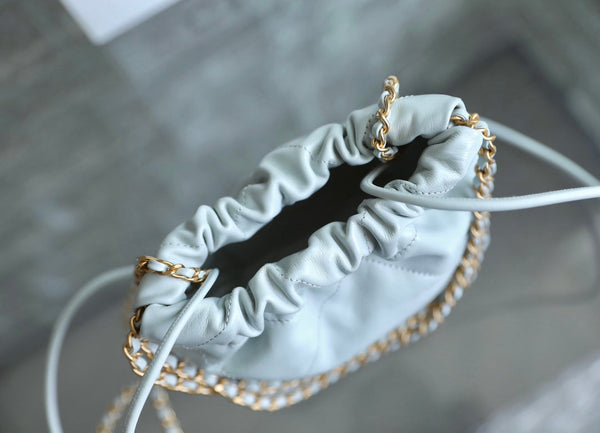 CC 22 ANTIBA BORSA HOBO AZZURRA CHIARA 20CM