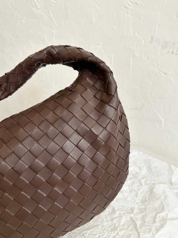 BV SMALL JODIE 48CM PELLE SCAMOSCIATA CIOCCOLATO