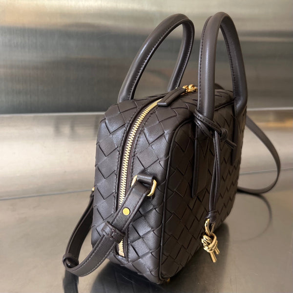 BV GETAWAY SMALL 23CM IN PELLE DI AGNELLO CIOCCOLATO