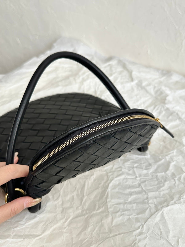 BV MEDIUM GEMELLI 36CM PELLE DI AGNELLO NERA