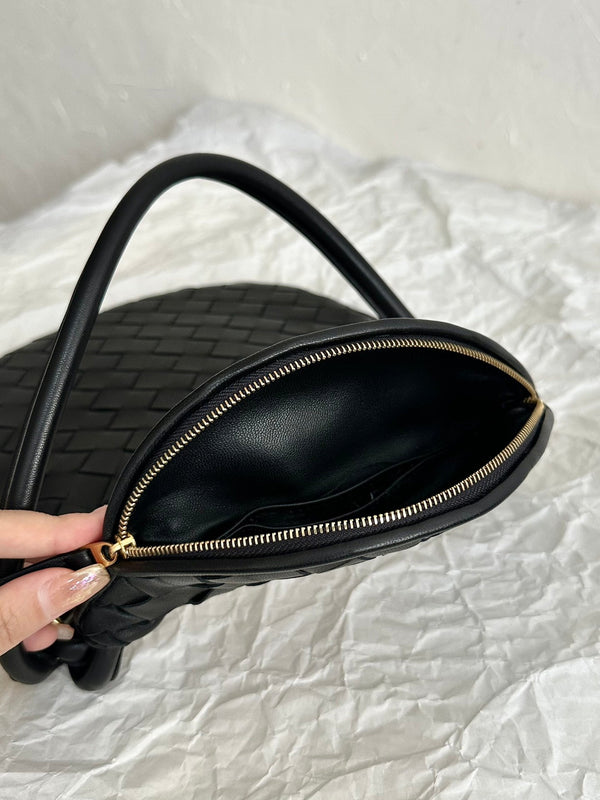 BV MEDIUM GEMELLI 36CM PELLE DI AGNELLO NERA