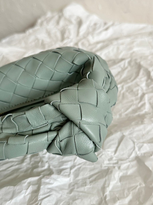 BV MINI JODIE 28CM PELLE DI AGNELLO GRIGIA