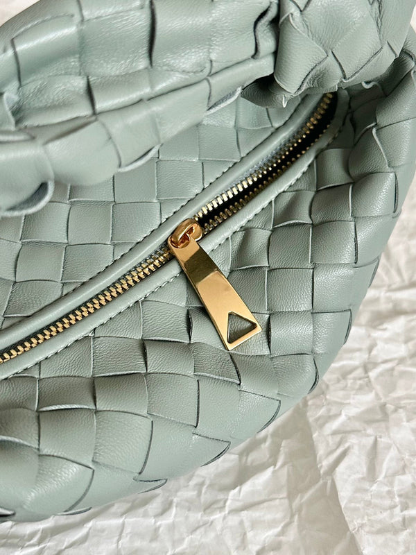 BV MINI JODIE 28CM PELLE DI AGNELLO GRIGIA