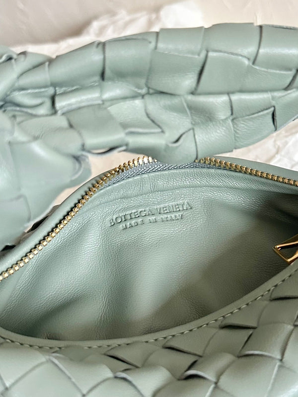 BV MINI JODIE 28CM PELLE DI AGNELLO GRIGIA