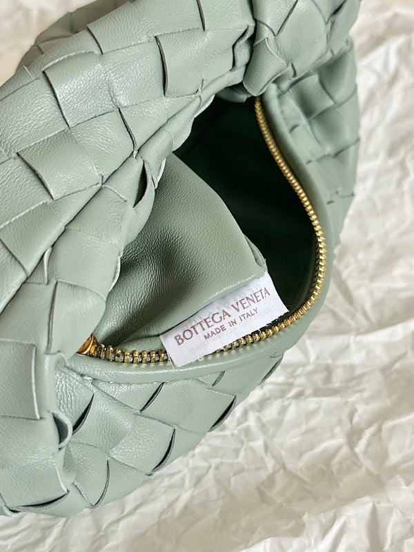 BV MINI JODIE 28CM PELLE DI AGNELLO GRIGIA