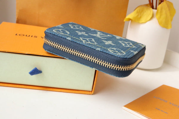 LV ZIPPY COIN 11CM DENIM BLU