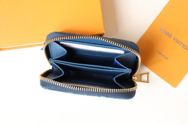 LV ZIPPY COIN 11CM DENIM BLU