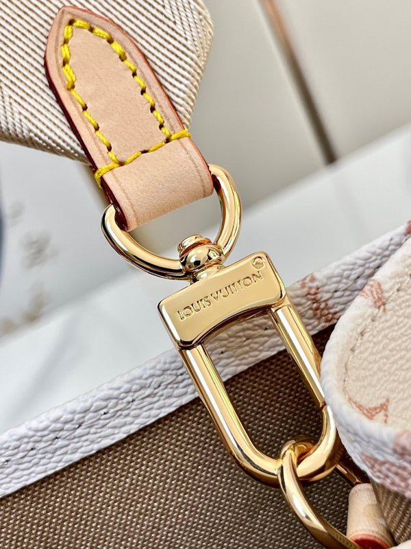 ONTHEGO 25 TELA MONOGRAMMA MARRONE BIANCO