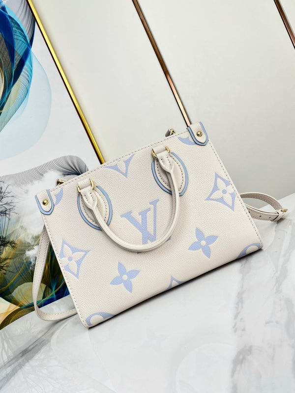 ONTHEGO 25 TELA MONOGRAMMA BIANCO VIOLA