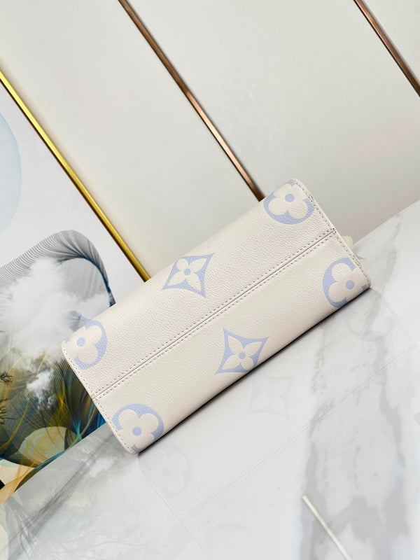 ONTHEGO 25 TELA MONOGRAMMA BIANCO VIOLA