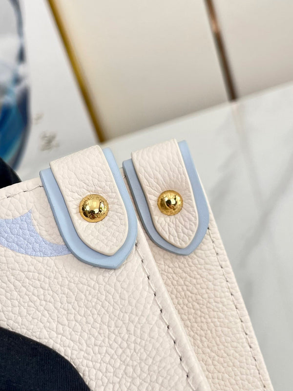 ONTHEGO 25 TELA MONOGRAMMA BIANCO VIOLA