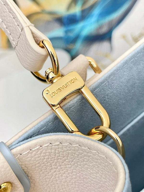 ONTHEGO 25 TELA MONOGRAMMA BIANCO VIOLA