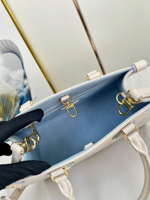 ONTHEGO 25 TELA MONOGRAMMA BIANCO VIOLA