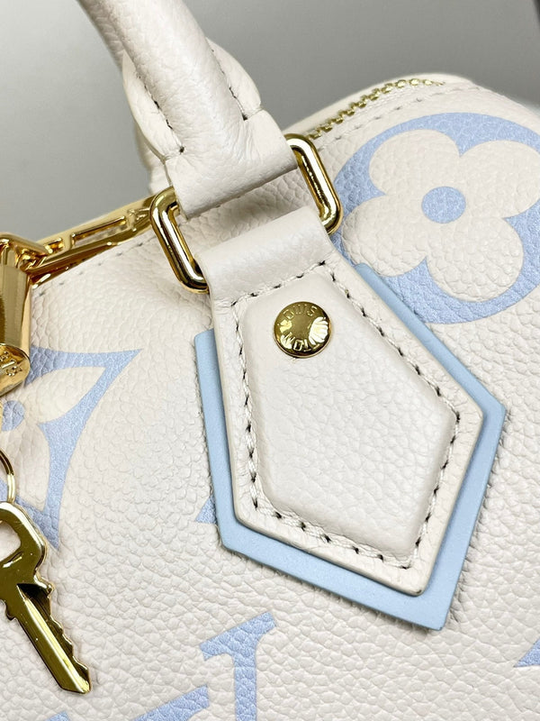 SPEEDY 20.5 BIANCO BLU TELA MONOGRAM