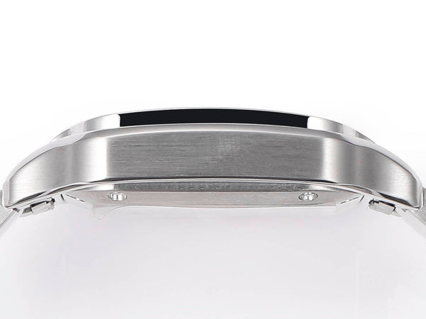 SANTOS LADY 35.1MM STEEL CASE BLUE DIAL DIAMOND BEZEL