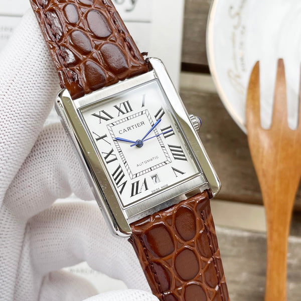 TANK MUST 31 LARGE SIZE STEEL CASE CROCODILE LEATHER