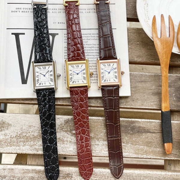 TANK MUST 31 LARGE SIZE PINK GOLD CASE CROCODILE LEATHER