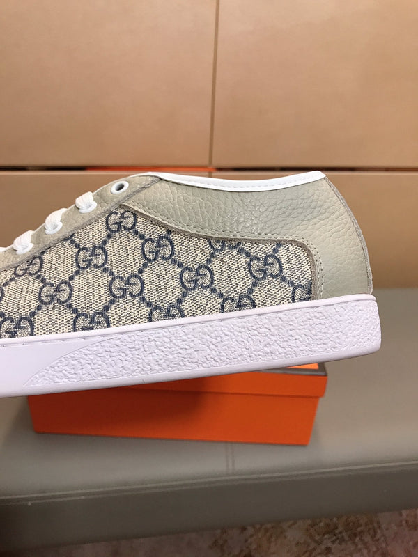 GG ACE GREY LOW-TOP SNEAKERS