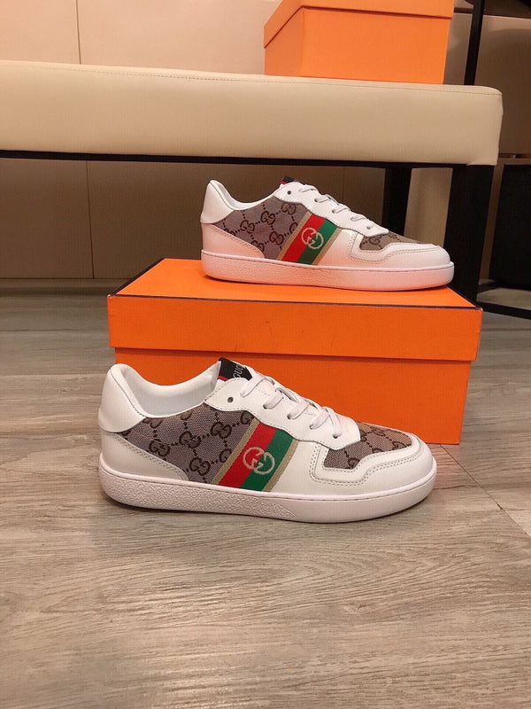 SNEAKERS SCREENER GRIGIE IN TELA GG BIANCHE