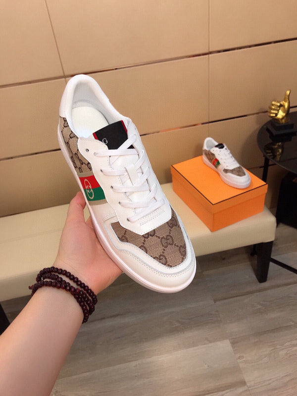 SNEAKERS SCREENER GRIGIE IN TELA GG BIANCHE