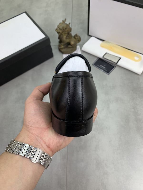 GG MEN'S BLACK LEATHER LOAFER