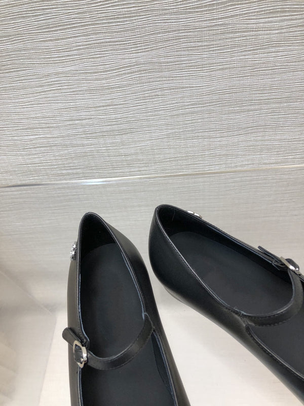 mary janes black lambskin grosgrain
