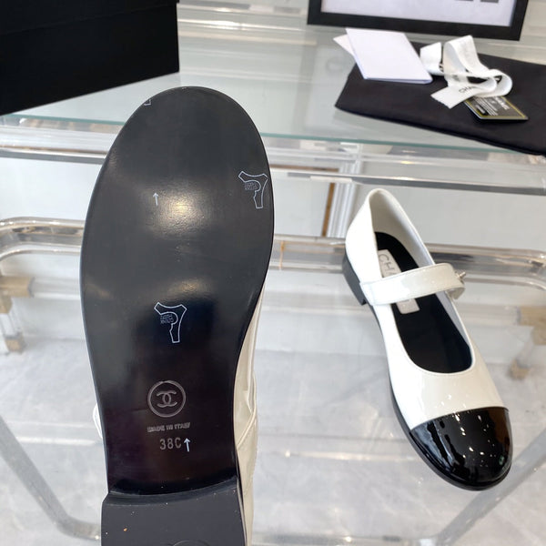 mary jane bianche nere in pelle di vitello verniciata