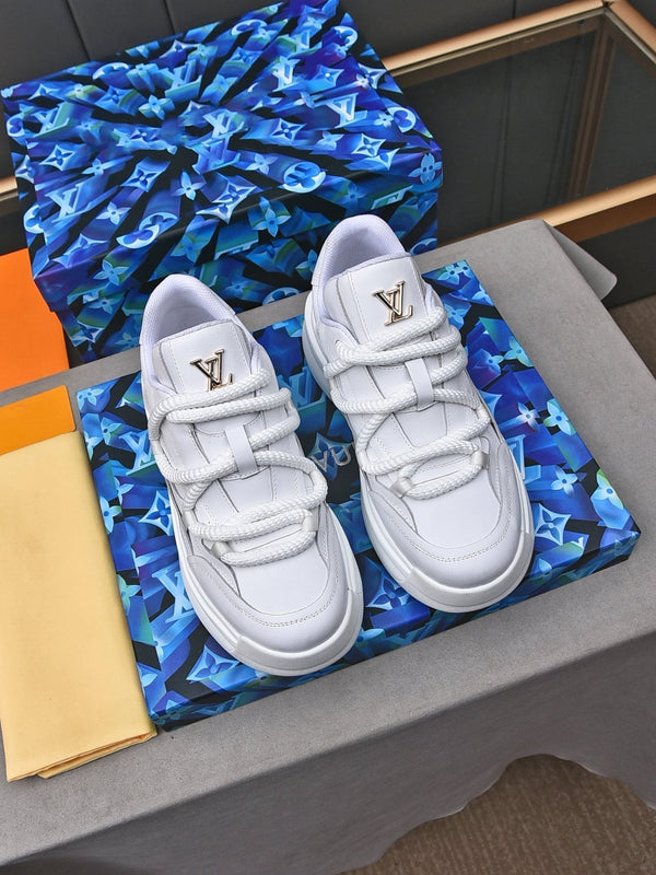 LV SNEAKERS WHITE LACE-UP