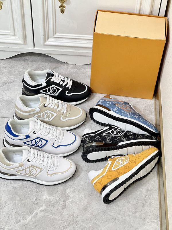 SNEAKER LV RUN AWAY IN TESSUTO DENIM GIALLO