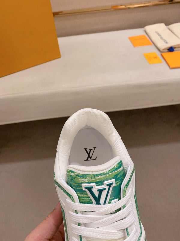 LV TRAINER SNEAKER GREEN WHITE
